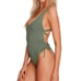Body Glove Ibiza MISSY Ribbed One Piece in cactus green