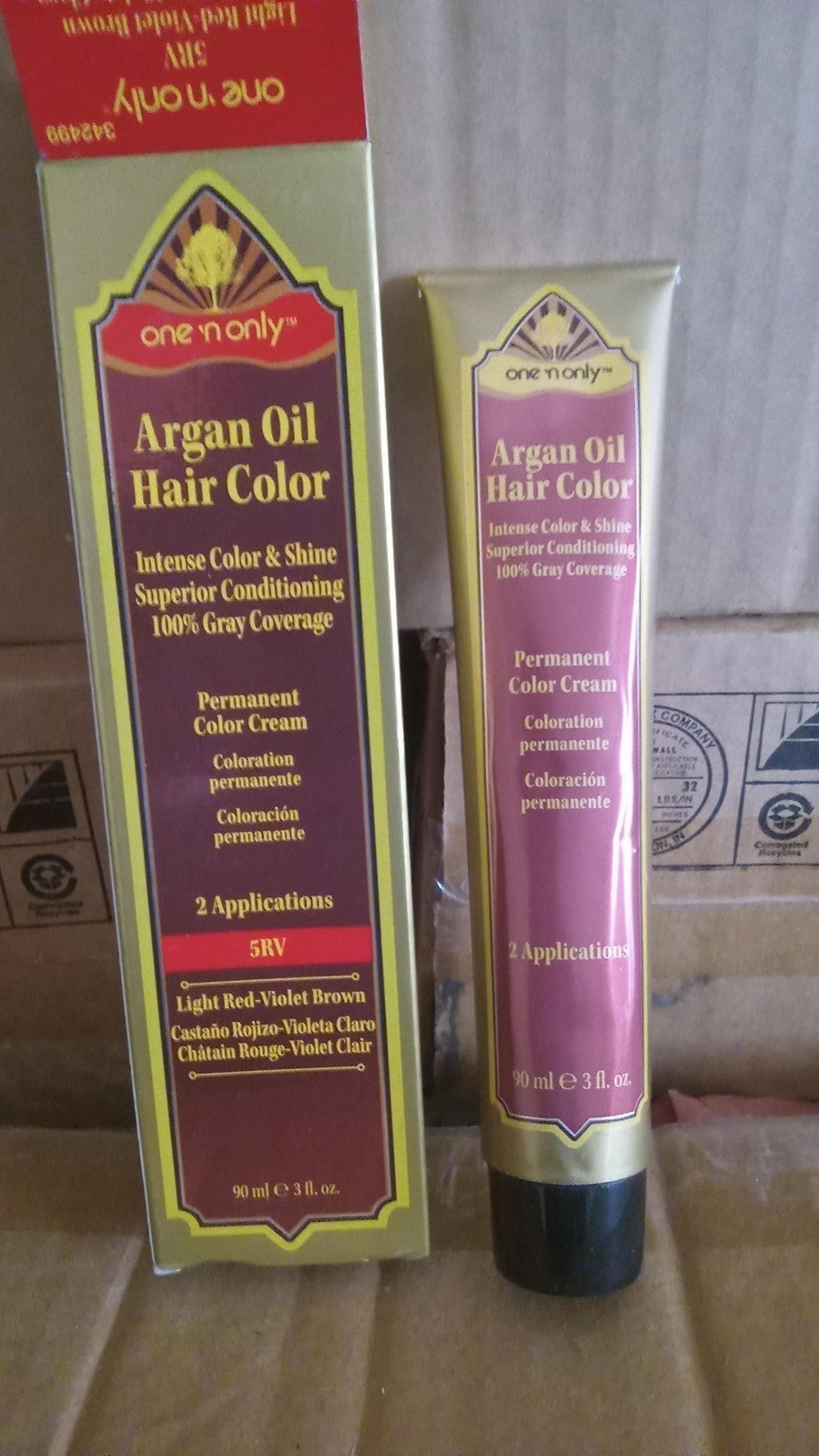 ONE n ONLY (4 PACK Bundle) ARGAN OIL Rich Permanent Hair Color Hair Dye