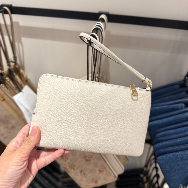Coach CAR09 Double Zip Wallet With Signature Canvas With
