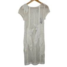 Rebecca Minkoff White Ivy Embroidered Zip Sheer Mesh Dress Size 4 NWT 398