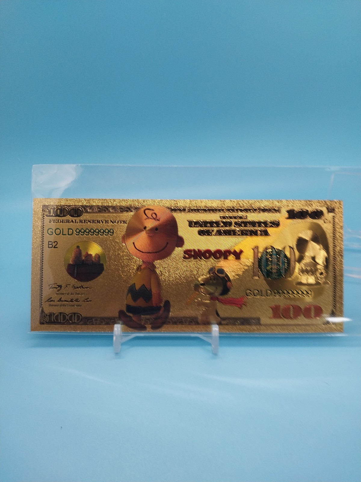 Peanuts gold foil notes