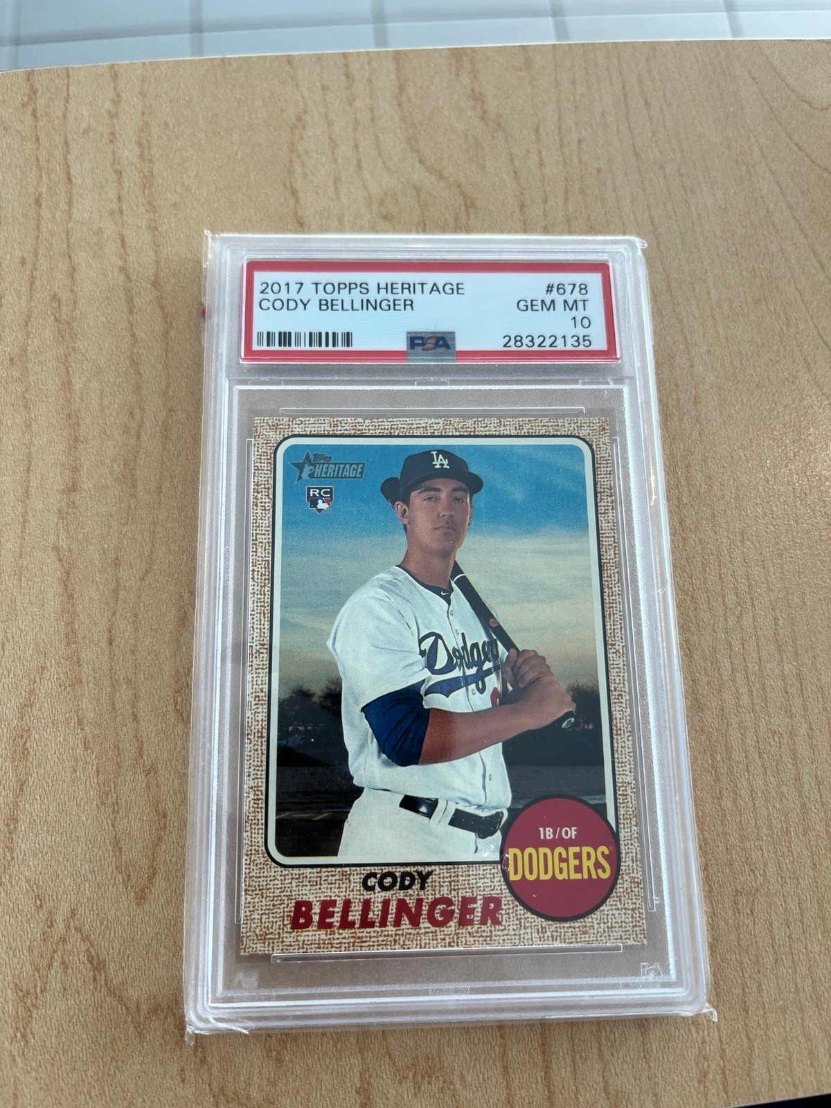 Cody Bellinger RC 2017 Topps Heritage Rookie Gem Mt 10