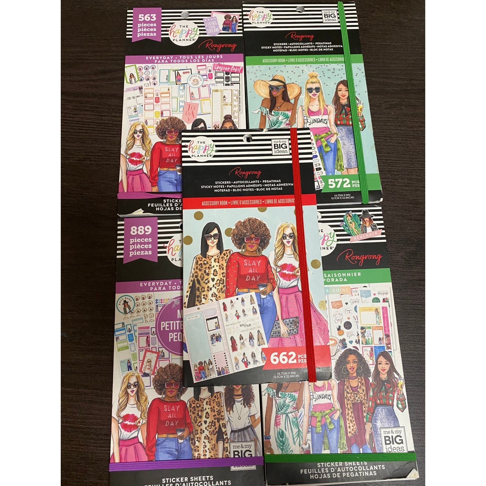 5 HAPPY PLANNER & RONGRONG STICKER BOOKS
