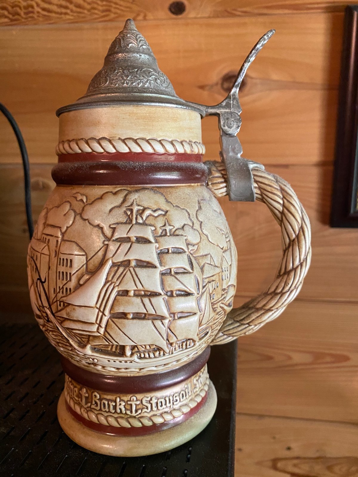 Hand Crafted Made in Brazil for Avon Vintage 1977 Stein