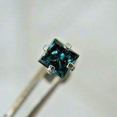 .18ct 3mm PRINCESS CUT 100% REAL BLUE DIAMOND LABRET BODY,CERT 1/4,5/16,3/8,7 /1