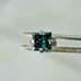 .18ct 3mm PRINCESS CUT 100% REAL BLUE DIAMOND LABRET BODY,CERT 1/4,5/16,3/8,7 /1