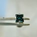 .18ct 3mm PRINCESS CUT 100% REAL BLUE DIAMOND LABRET BODY,CERT 1/4,5/16,3/8,7 /1
