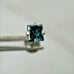 .18ct 3mm PRINCESS CUT 100% REAL BLUE DIAMOND LABRET BODY,CERT 1/4,5/16,3/8,7 /1