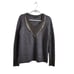 Kobi Halperin Delia Sweater Small Gray Wool Blend Embellished Beaded Stretch