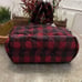 TOMMY BAHAMA RED/BLACK CHRISTMAS PLAID NYLON WEEKENDER BAG