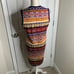 Vintage 70s knit Fair Isle Long Sweater Vest Maxi Length Boho Festival medium