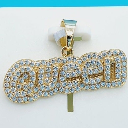 14K Gold Plated 925 Silver Queen CZ Beautiful Pendant for Women, 1USPAR4105
