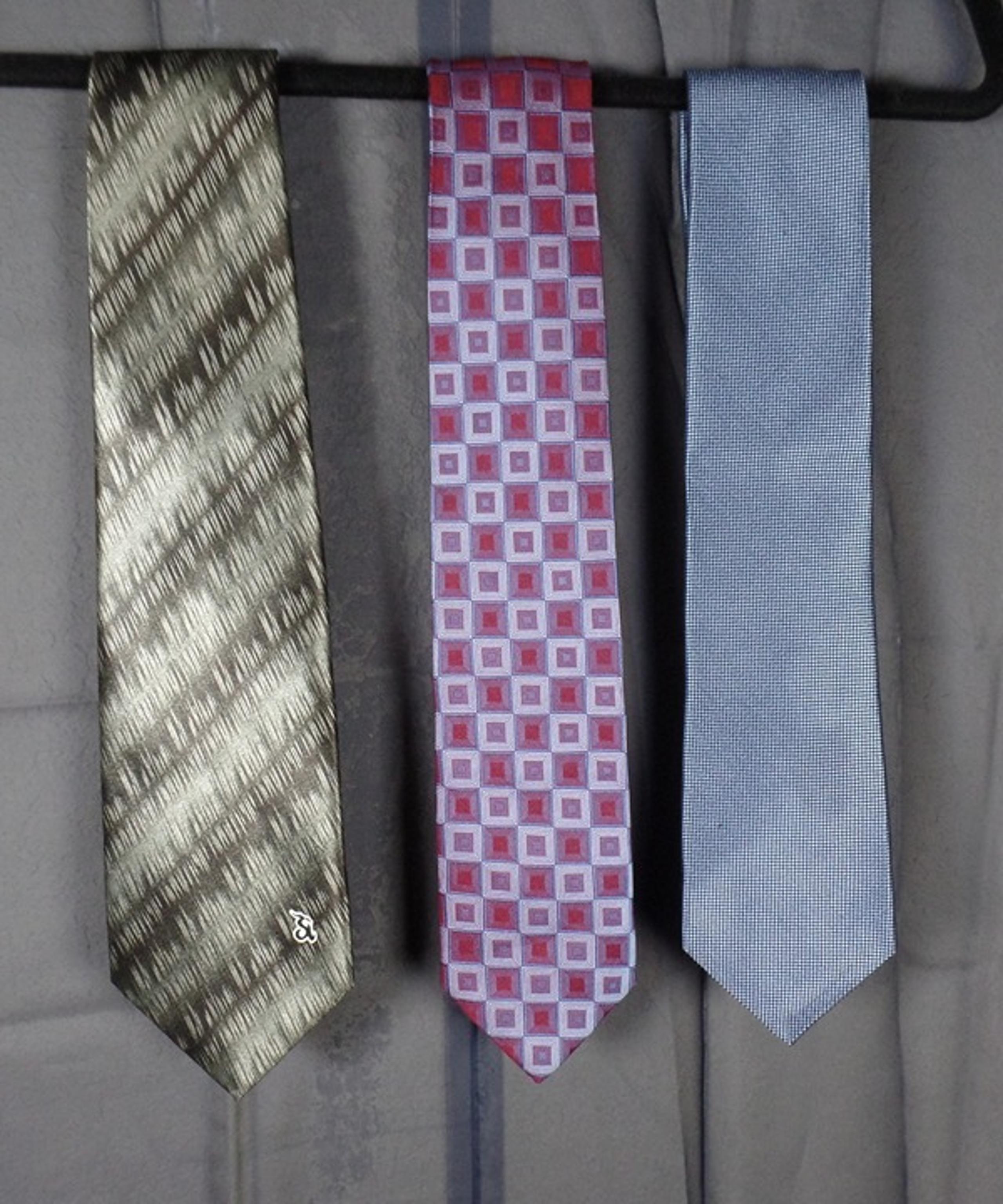 3 Ties - Green Jatala, / Red & Purple Burma Bibas & Blue Cremieux - all 60' Long