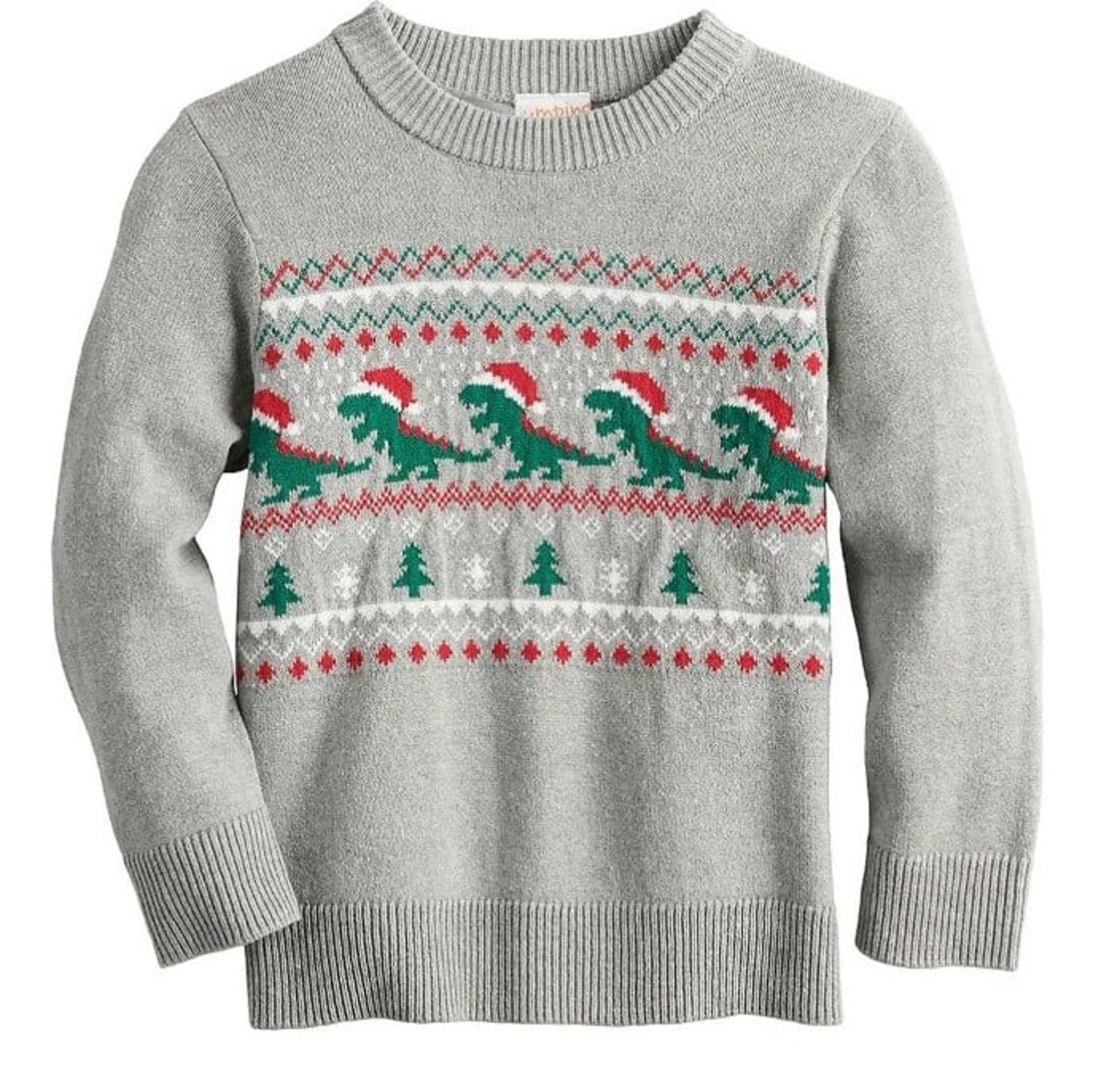 New Toddler Boys Holiday Dinosaur Sweater (sz 2T)