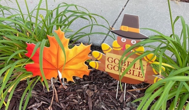 Thanksgiving Yard Signs Stakes Outdoor Decorations - 6PCS Fall Lawn Decorations