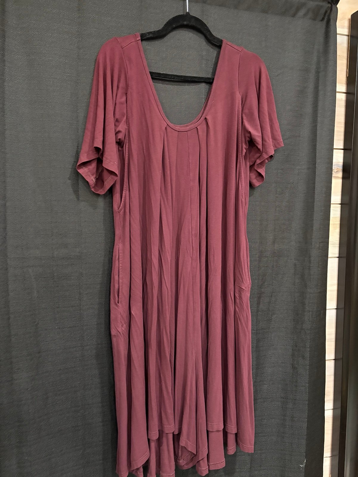 Latched mama Flutter sleeve nursing romper wine color standard size