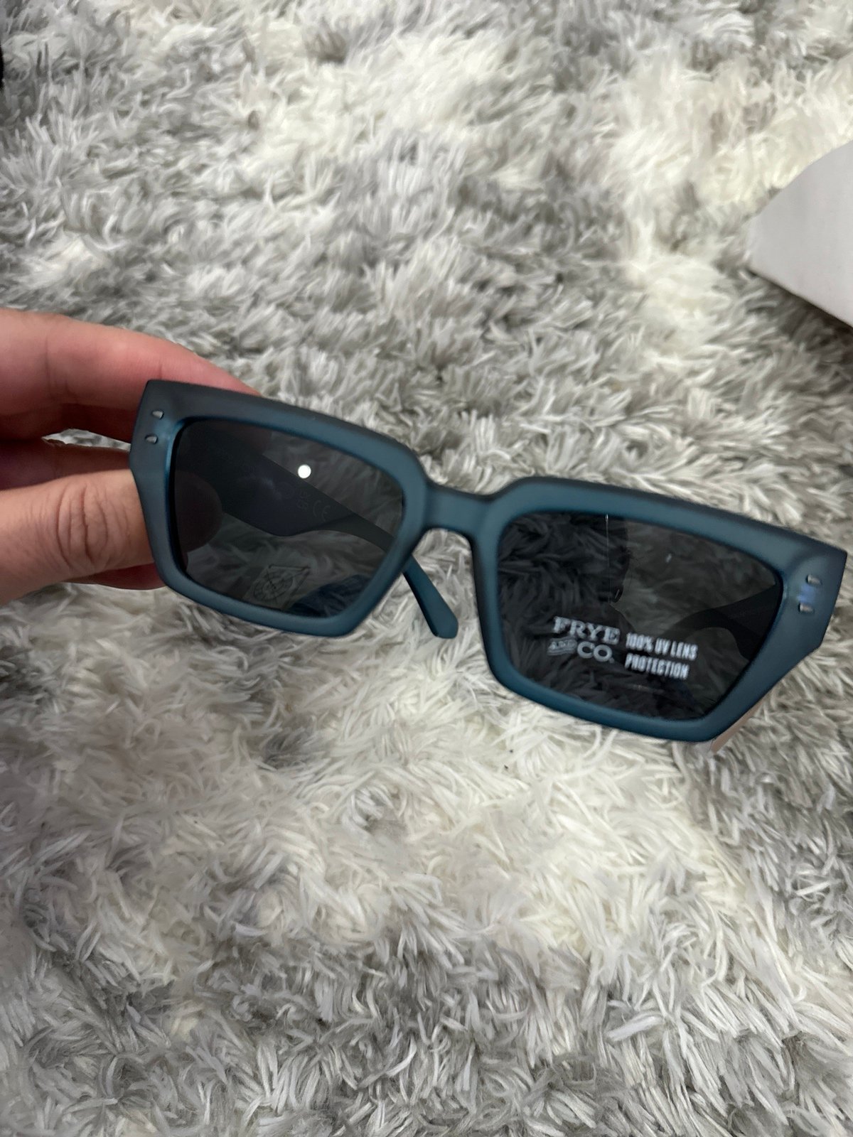 FRYE and CO. RARE HTFversized square Tortoise sunglasses MATE GREEN FRYE AND CO.
