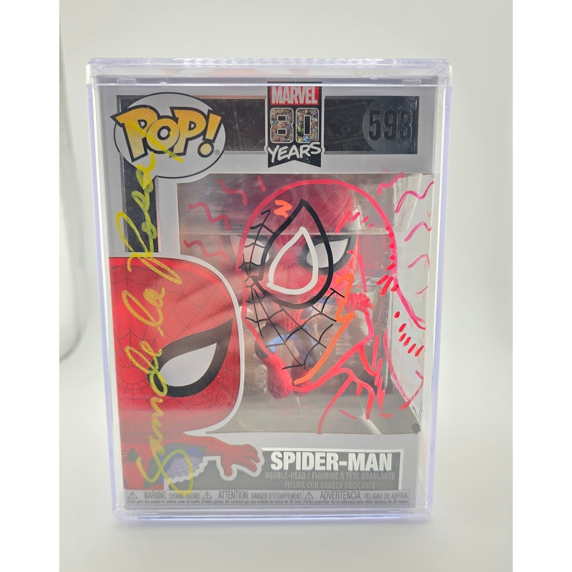 #598 Funko Pop Custom/Signed Spider-Man