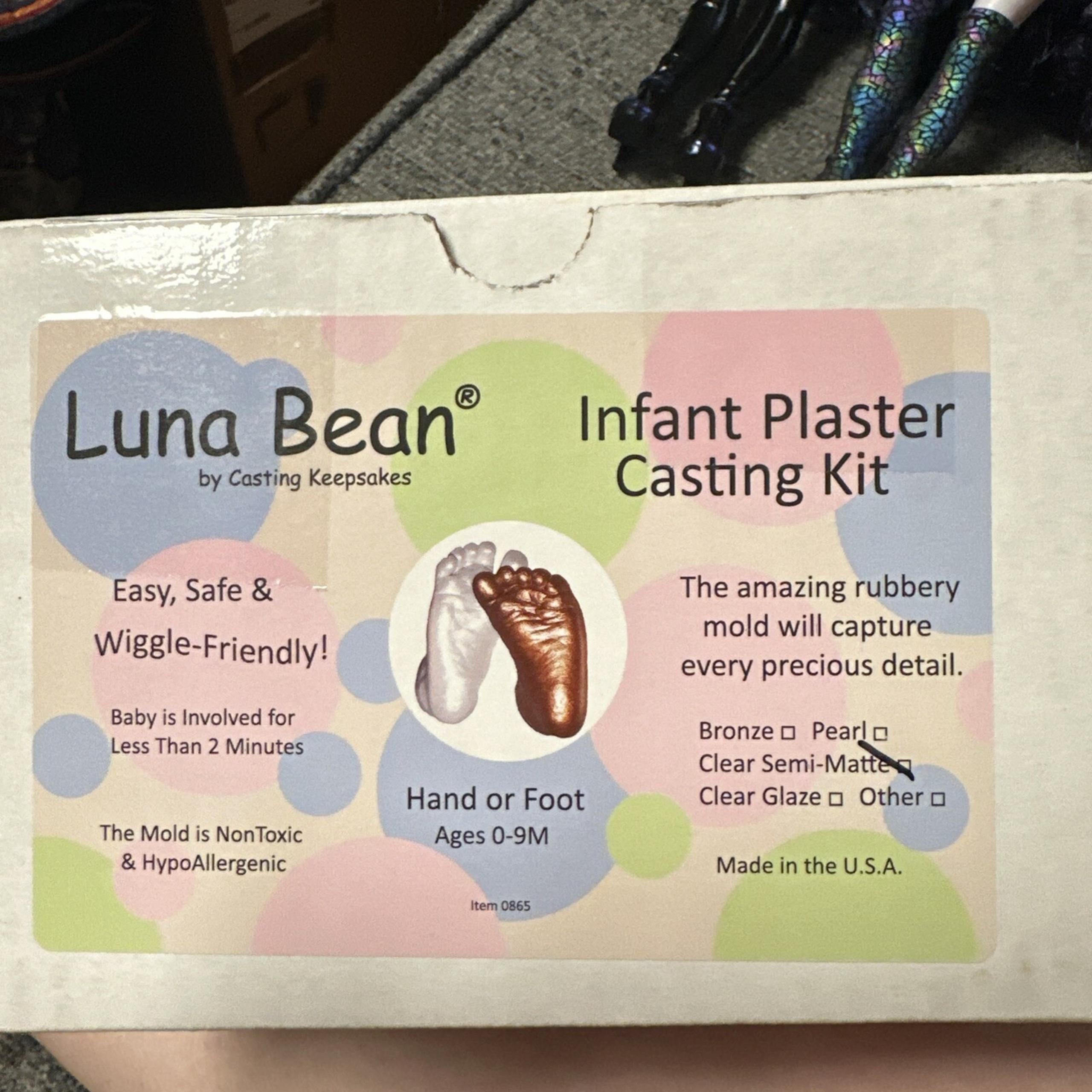 New Luna Bean Infant Plaster Casting Kit Hand or Foot by Casting Keepsakes!