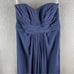 David's Bridal Women's Chic Strapless Navy Bridesmaid Dress Size 12