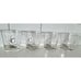 VTG C Monogram Initial Set 4 Mid Century Silver Gold Rocks Old Fashioned Glasses