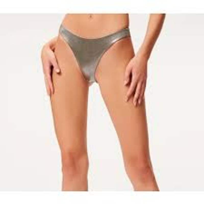 NEW! Good American Bikini Bottom Stormy Foil - 2