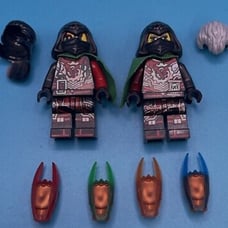 Lego ninjago Krux and Acronix hands to time minifigure custom 7 pc
