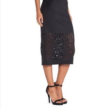 NWT Clover Canyon laser cut midi skirt