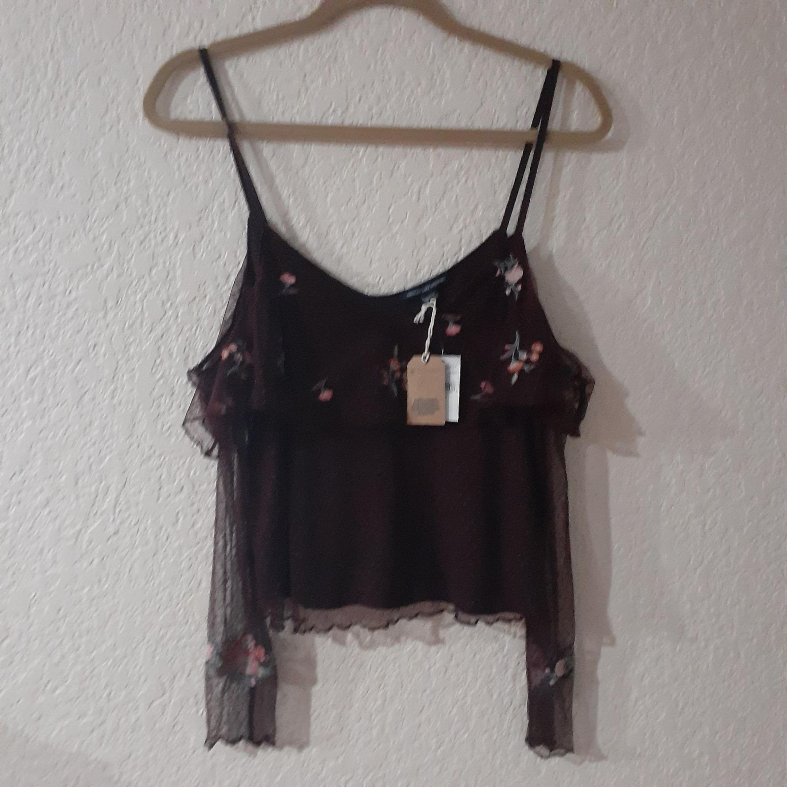 American Eagle off the shoulder maroon c