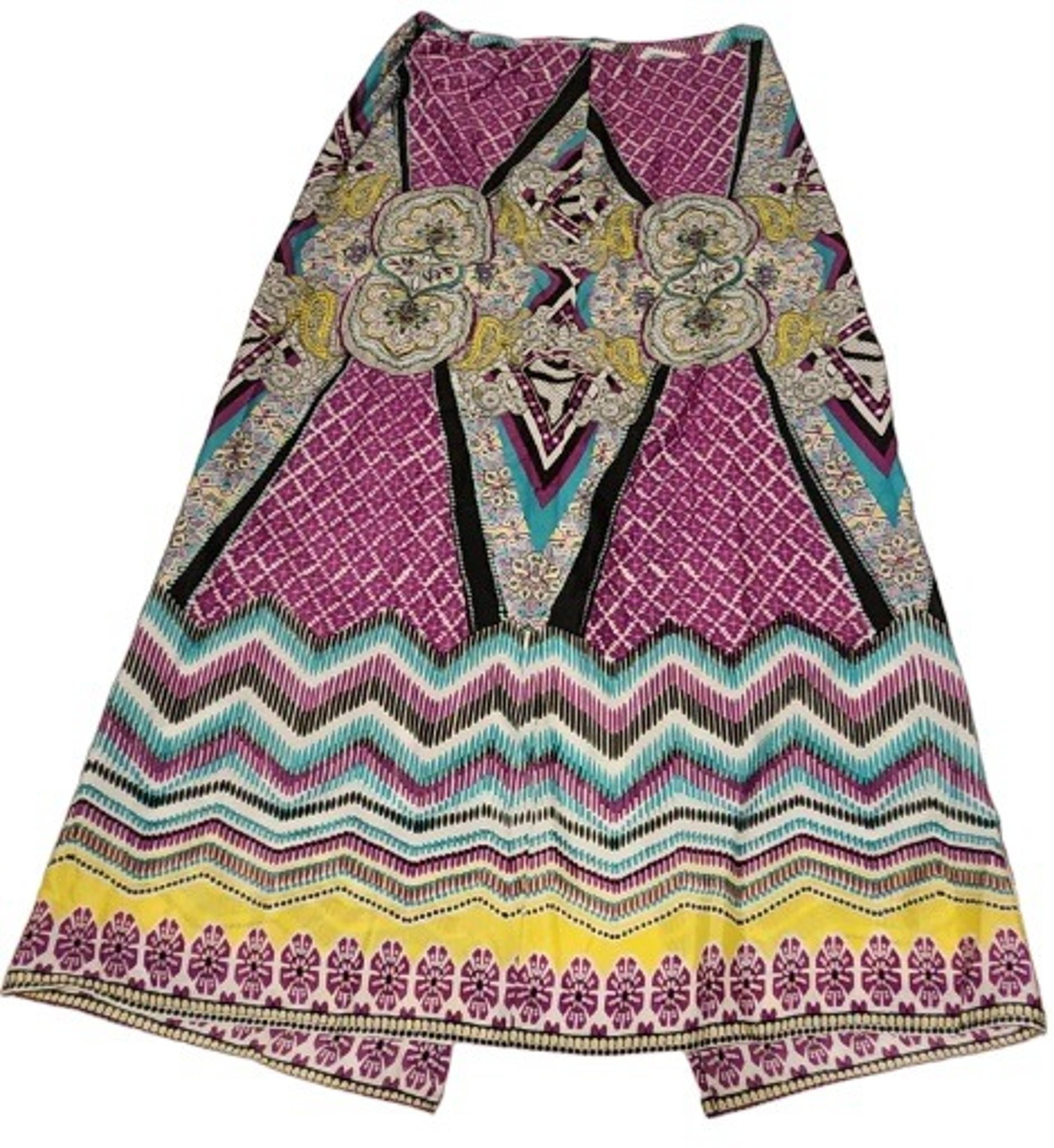 Bisou Bisou Women's Size Medium Multi-Color Multi-Print Maxi Skirt