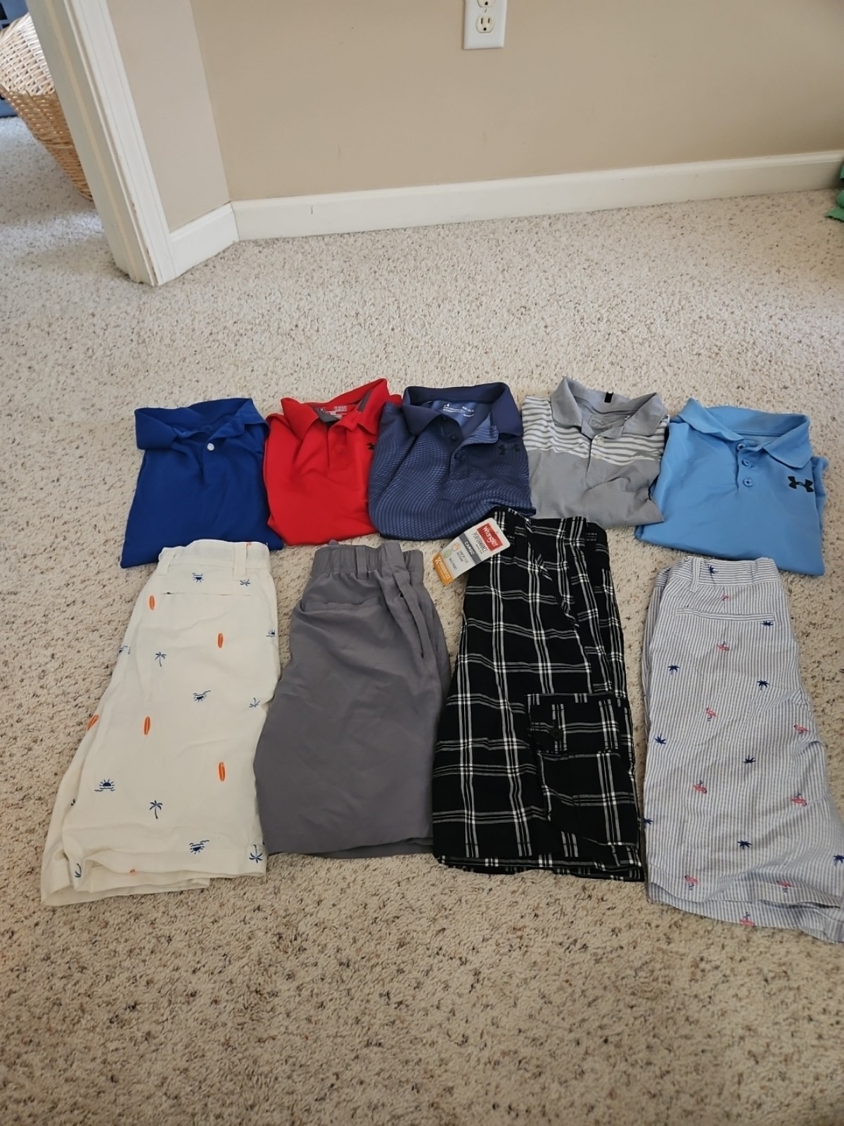 Boys Youth Large Golf Clothes Lot Under Armour, Puma TcP Russell Wrangler WN