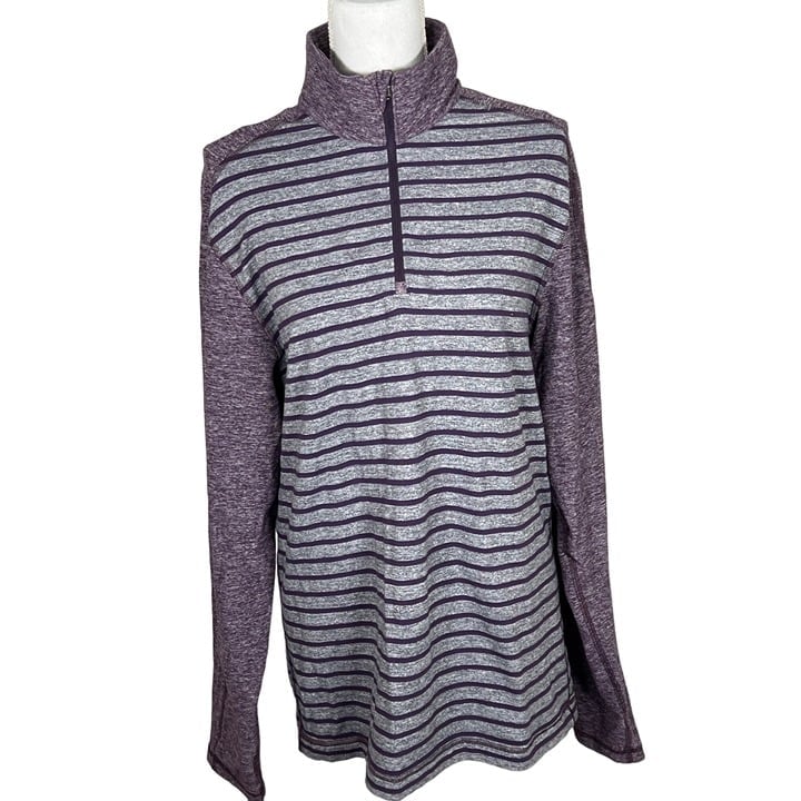 Lululemon Surge Warm 1/2 Zip Pullover Heathered Burgundy/Gray M LIKE NEW