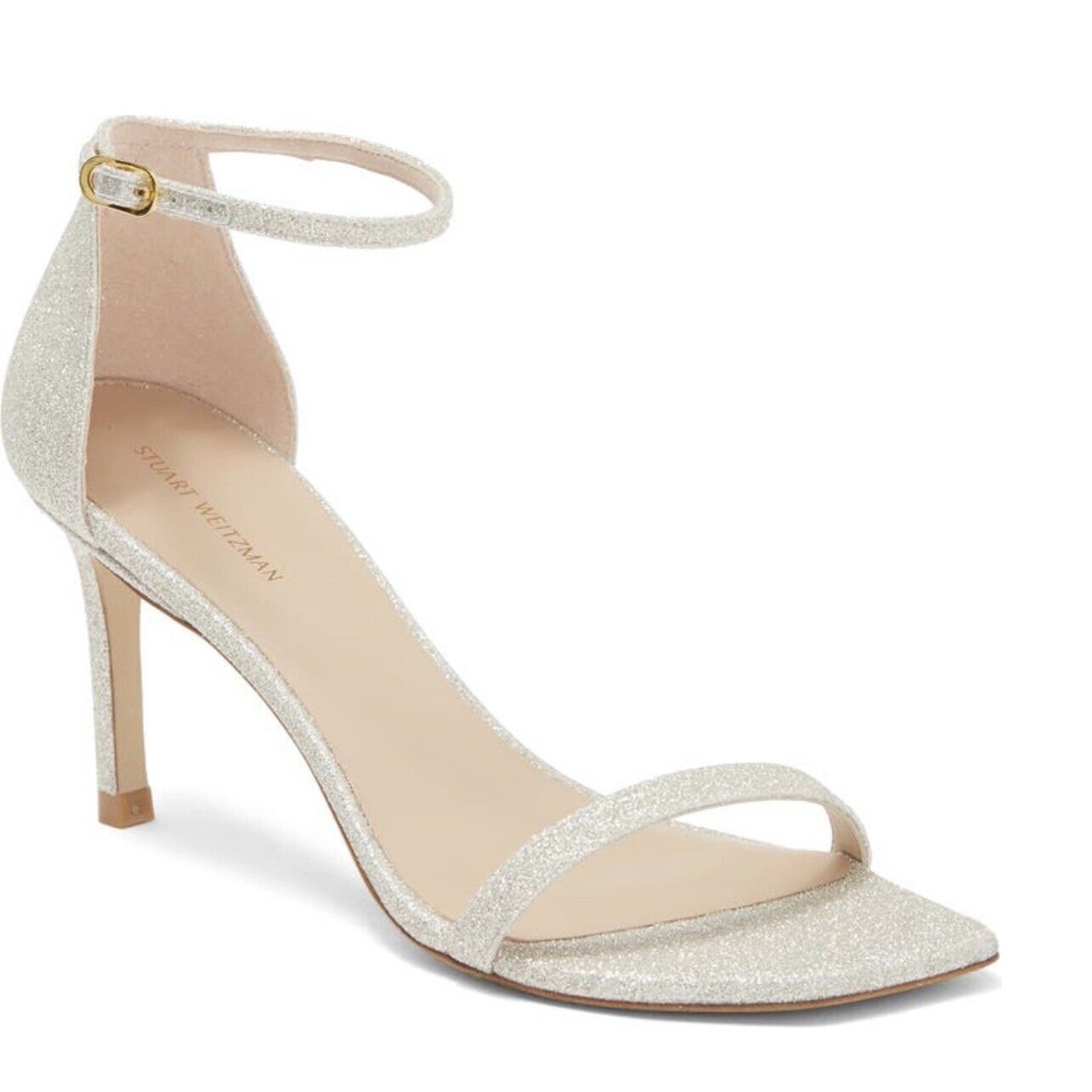 Stuart Weitzman Amelina 75 Glitter Sandal Women's Size 8 Nordstrom New In Box