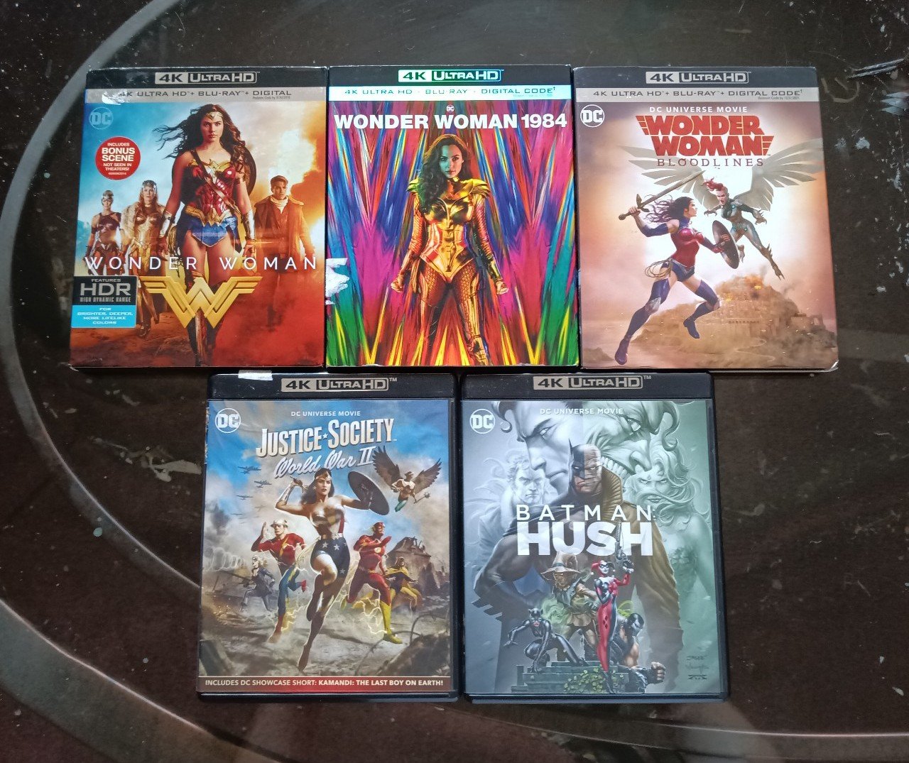 Wonder Woman / DC Comics 4K Ultra HD Lot of 5: 1984/Bloodlines/Justice Society 2