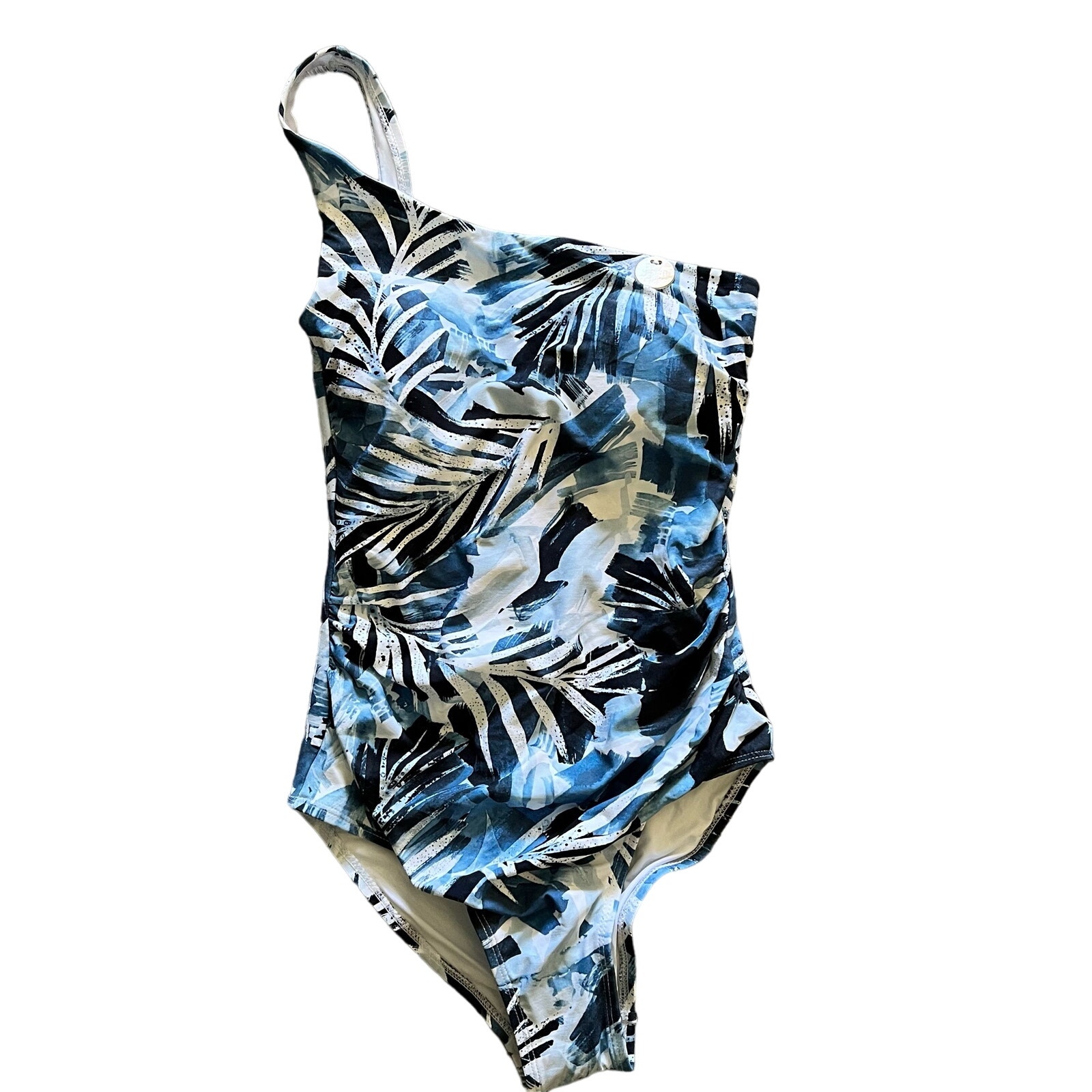 NWT Nip Tuck One Piece Swimsuit 4 SMALL Rhonda Congo Blue Tropical Beach Pool