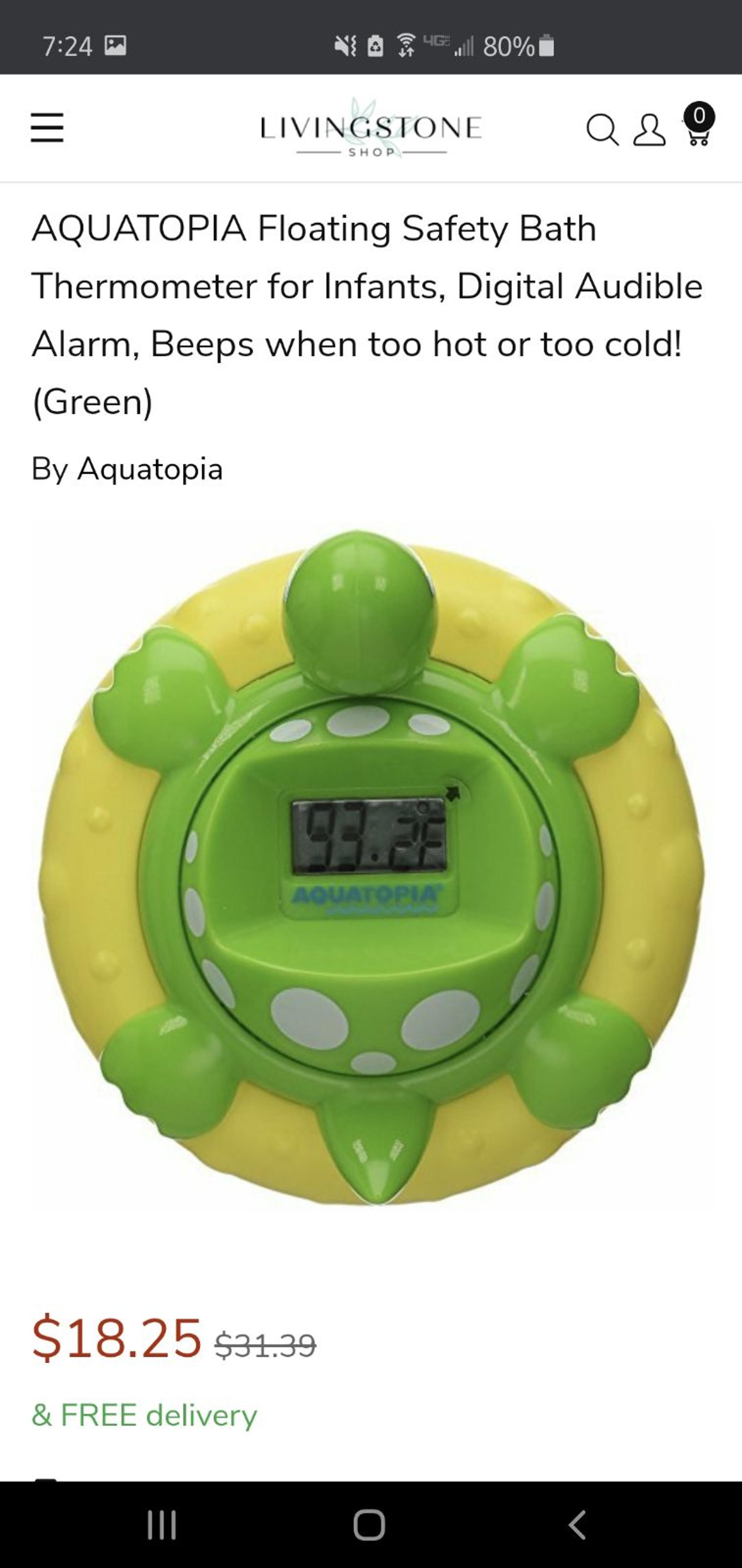 AQUATOPIA Floating Bath Thermometer