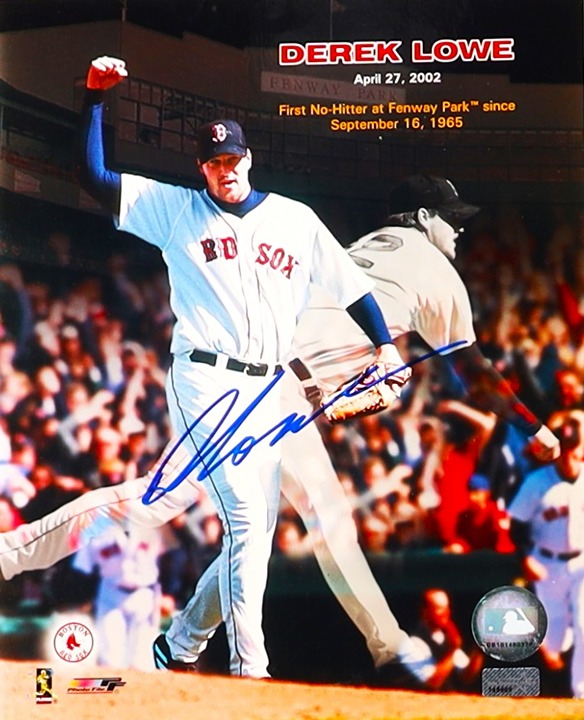 Derek Lowe Boston Red Sox Signed 8x10 Photo (NEP Hologram)