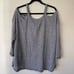 Anthropologie Deletta Millipa Oversize High Low Cold Shoulder Pullover Blouse XS