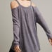 Anthropologie Deletta Millipa Oversize High Low Cold Shoulder Pullover Blouse XS