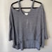 Anthropologie Deletta Millipa Oversize High Low Cold Shoulder Pullover Blouse XS