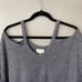 Anthropologie Deletta Millipa Oversize High Low Cold Shoulder Pullover Blouse XS
