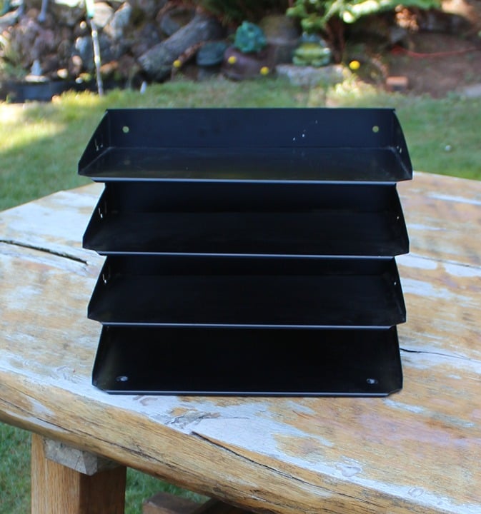 VTG Horizontal 4 Slot Alloy Steel Metal Portable Desk Organizer Caddy