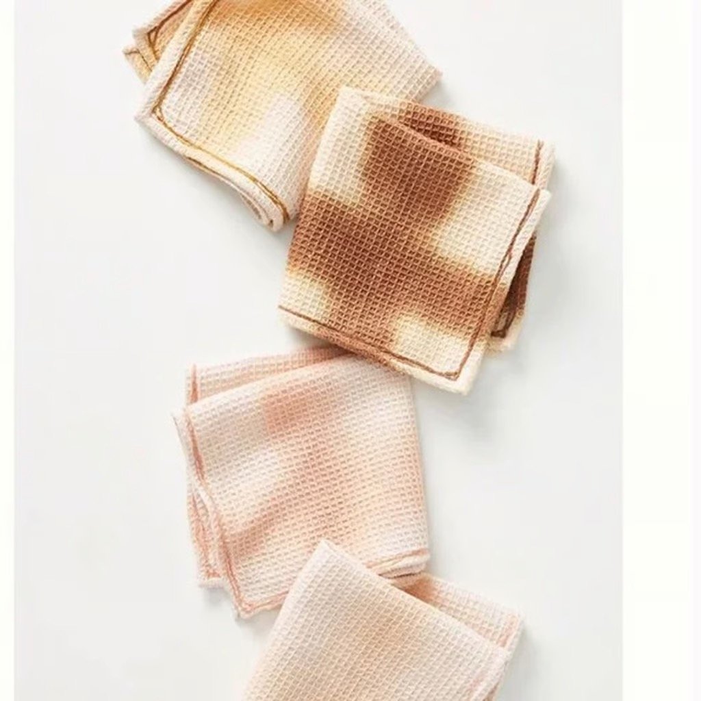 ⭐️ Amie Tie-Dye Boho Farm Peasant Hipster Hippie Art Deco Napkin Dishcloth Set