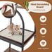 47 Large Cat Tree Tower w/ Top Perch Cat Bed