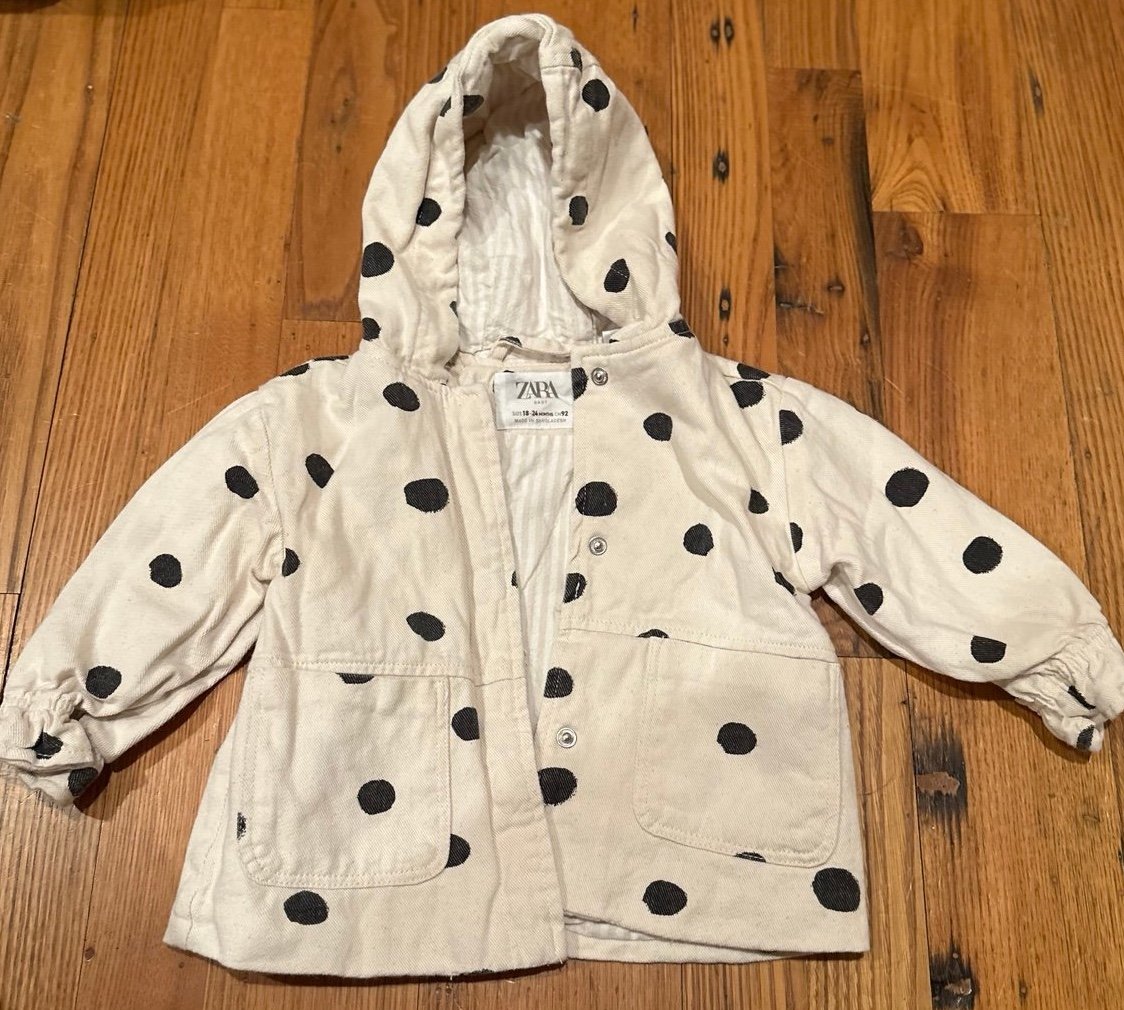 Zara Baby girls polka dot coat