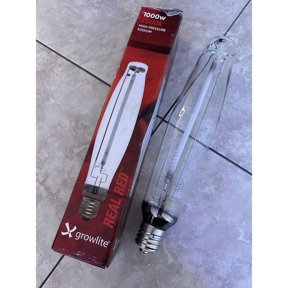 Growlite Real Red 1000w 2000k High Pressure Sodium Light Bulb 2012 Untested