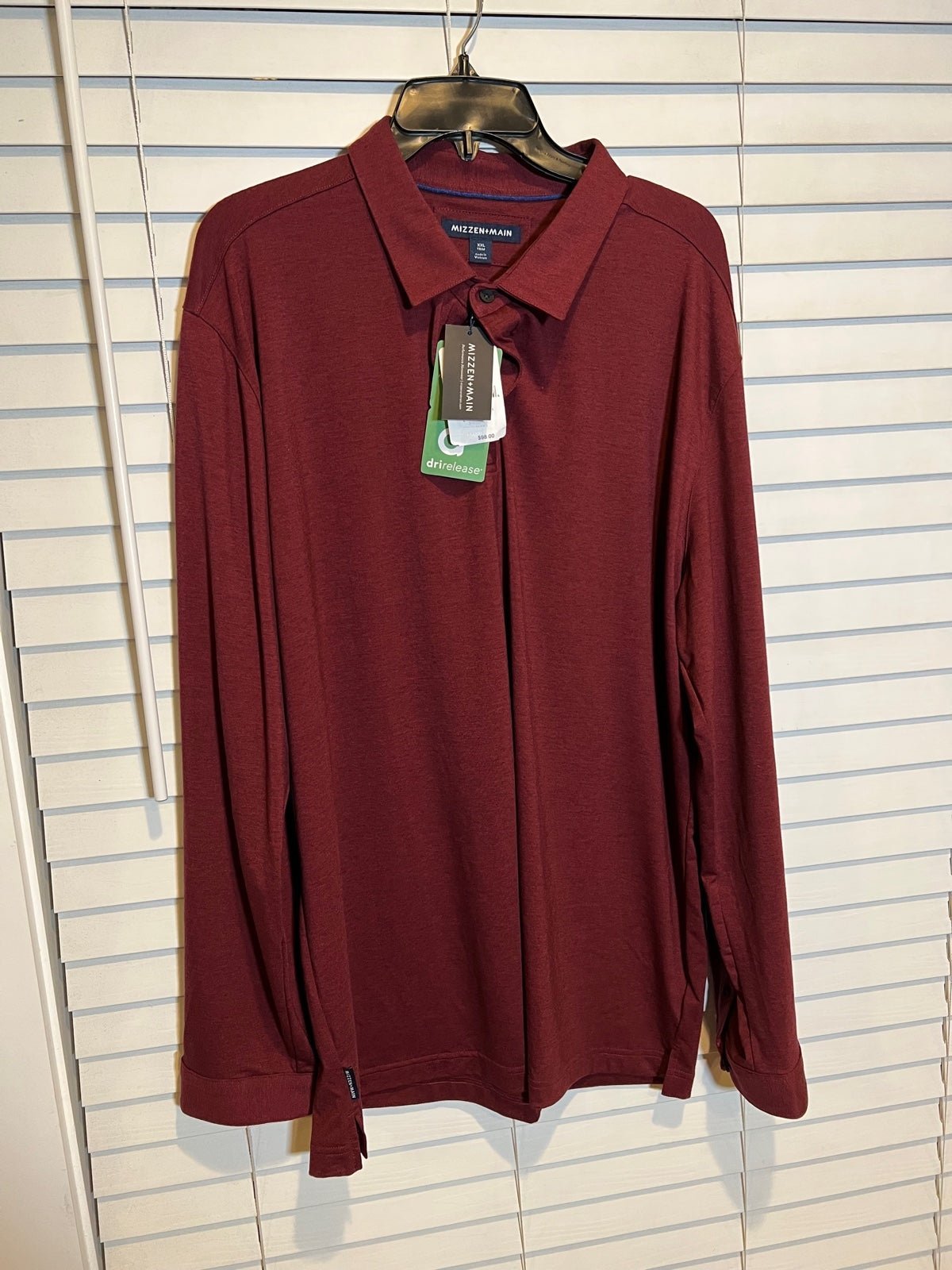 Mizzen + Main Long Sleeve Polo Shirt - NWT - XXL