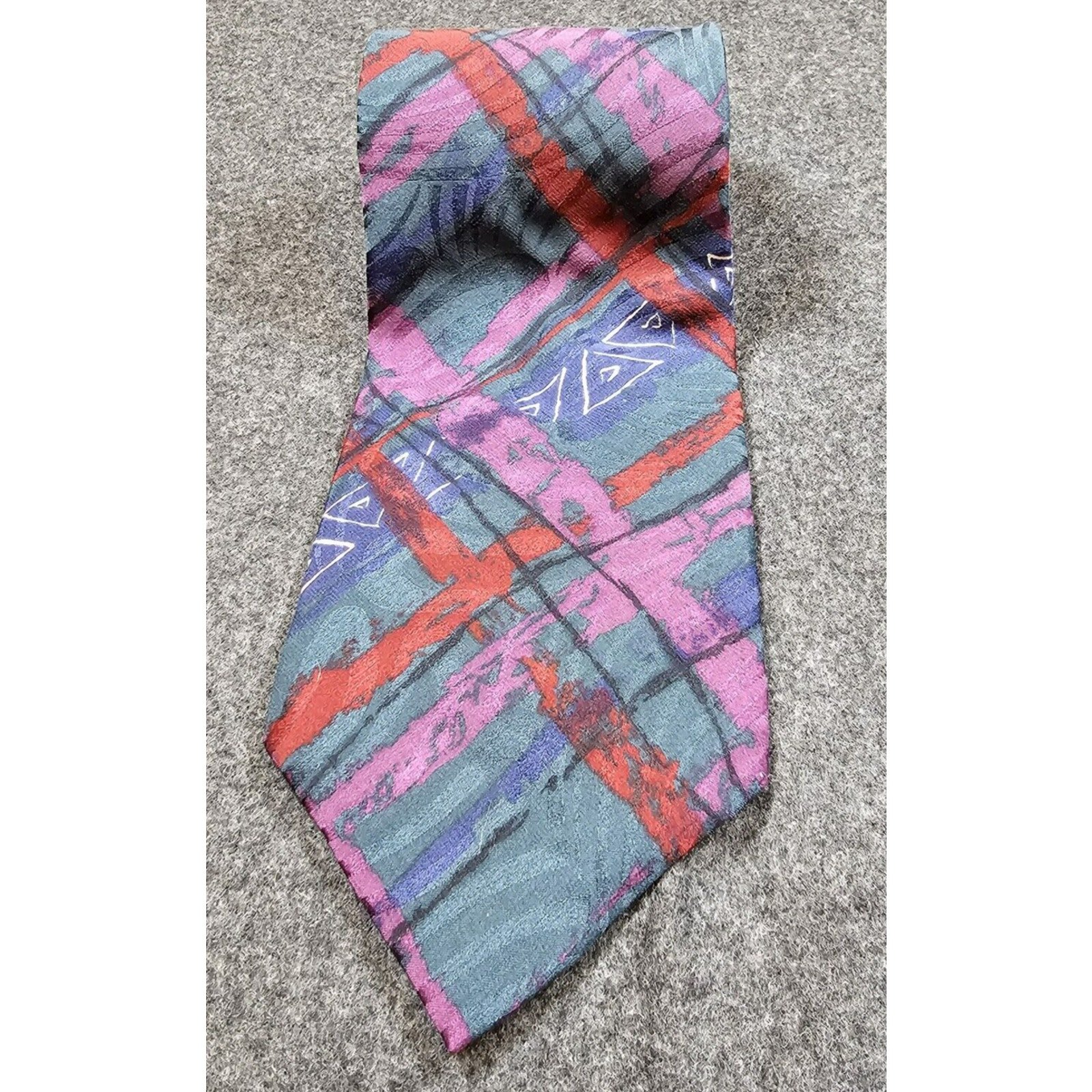 Oscar De La Rente Tie Couture Silk Necktie Vintage Wedding Career 57 Designer