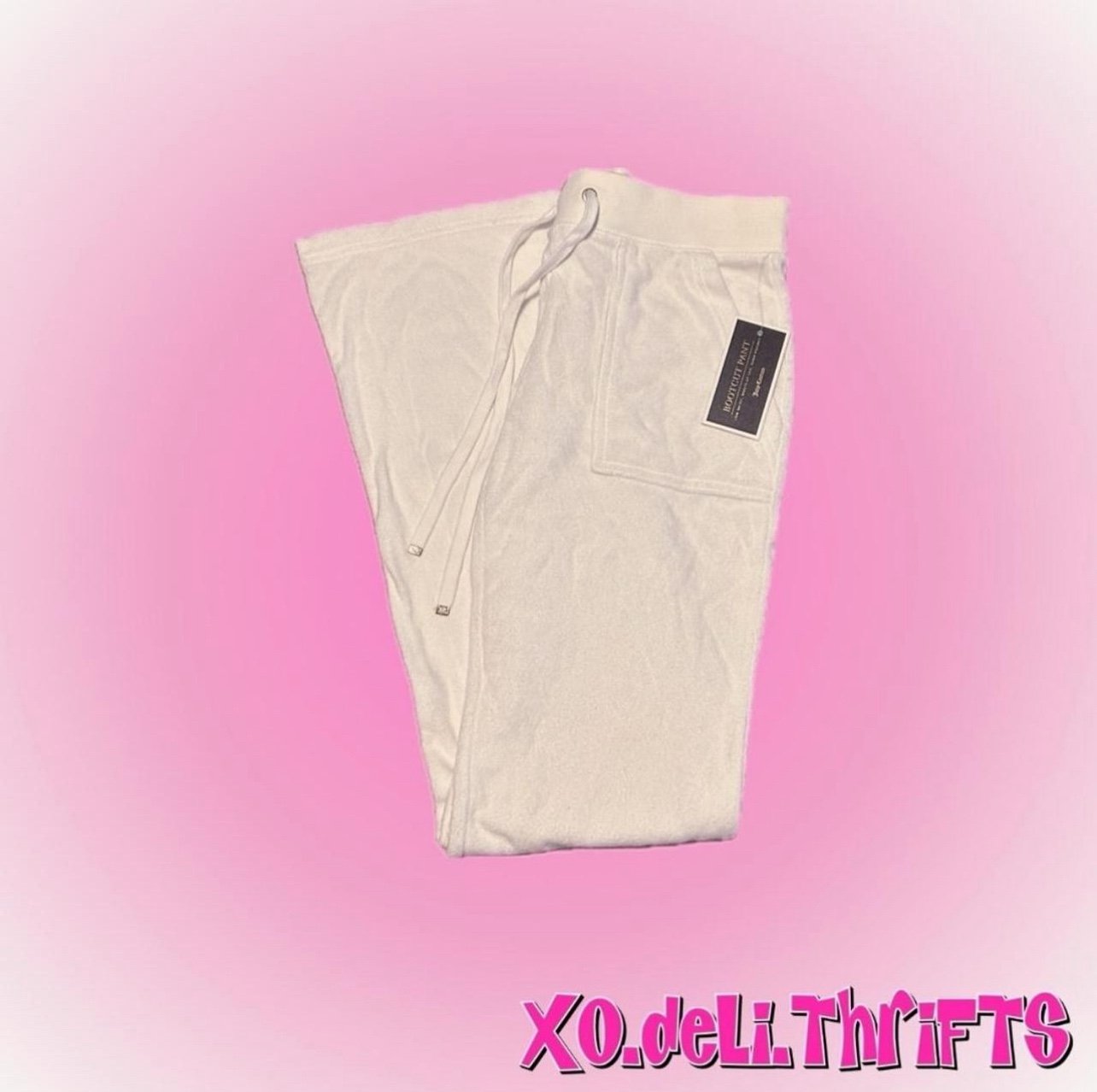 White Juicy Couture Modern Tag Flared Pants