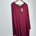 Peruvian Connection Long Sleeve Astrid Dress in Wine Purple Red Size L NWT